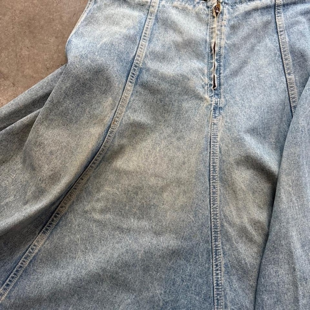 Liz Wear Claiborne Maxi Skirt Size 4 Denim Jean - Picture 8 of 8